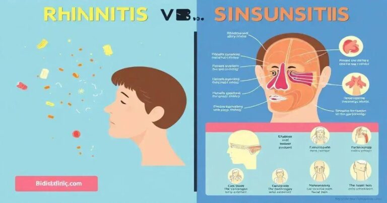 qual a diferença entre rinite e sinusite