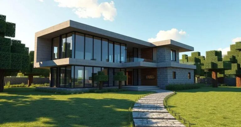 como fazer casa moderna no minecraft
