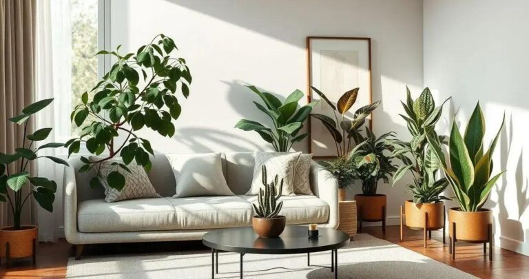 decoração com plantas internas