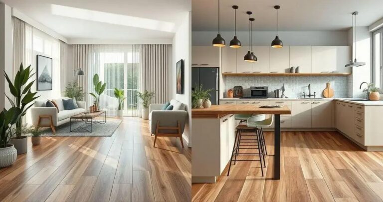 piso laminado ou vinílico