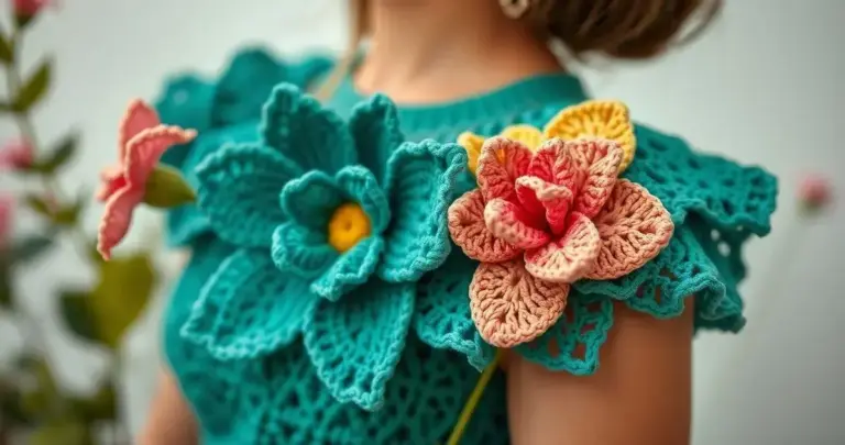 como fazer crochê de flor