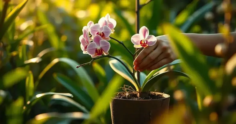 como plantar orquídeas em vaso
