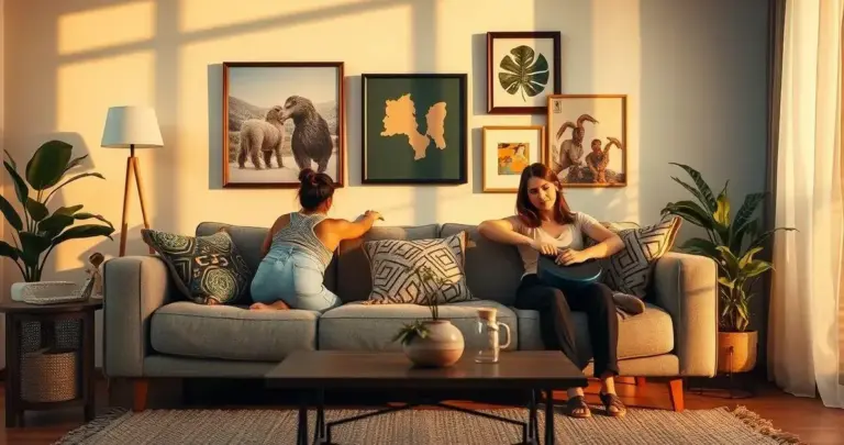 decorar parede atrás do sofá